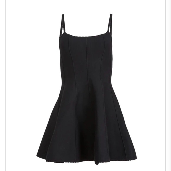 Fleur du Mal Flared Corset Dress Black Mini Fit & Flare Style curr $398. NWOT XS - Picture 2 of 4